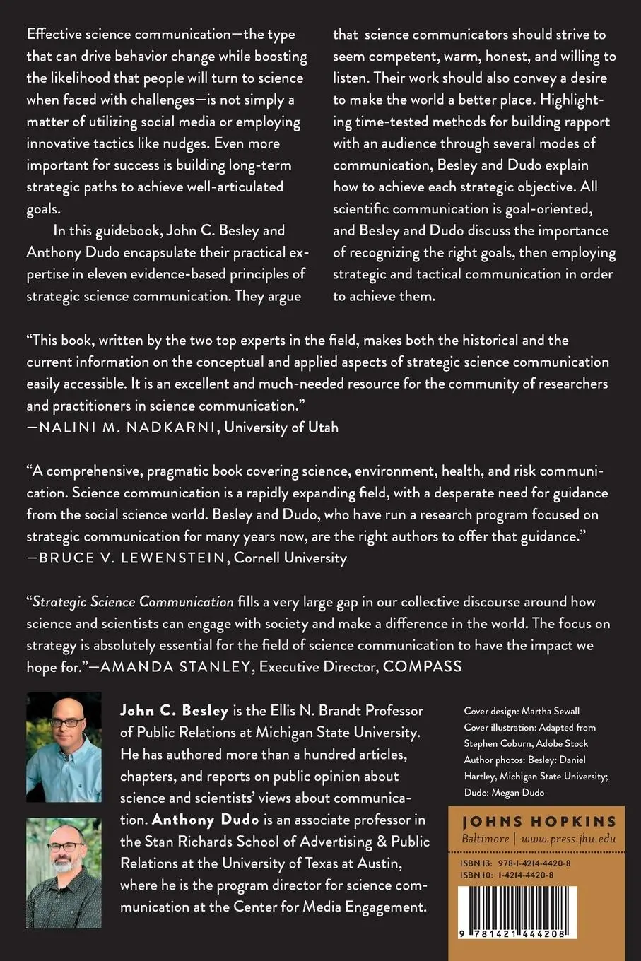 Rückseite: 9781421444208 | Strategic Science Communication | John C Besley (u. a.) | Taschenbuch