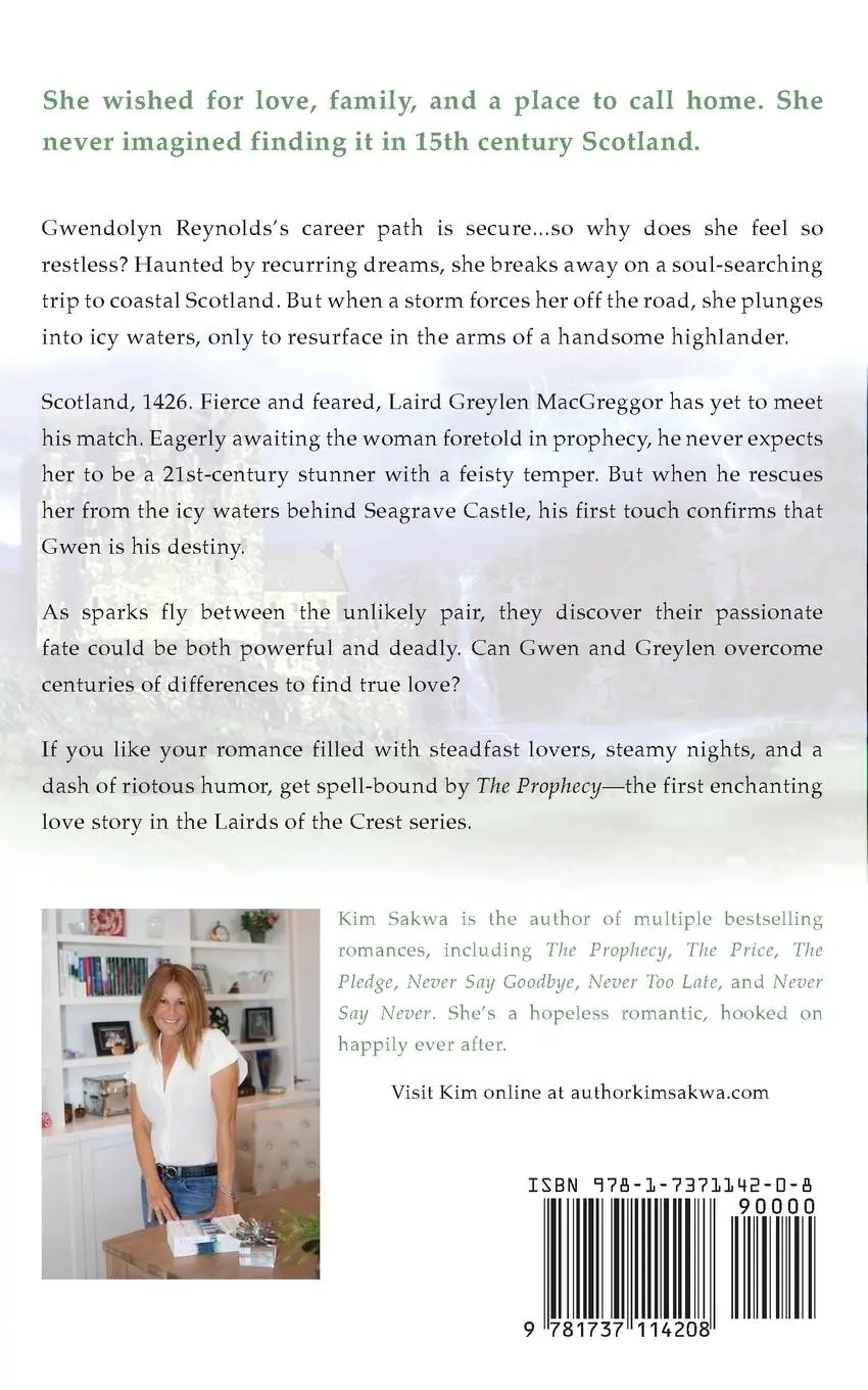 Rückseite: 9781737114208 | The Prophecy | A Scottish Historical Time Travel Romance | Kim Sakwa