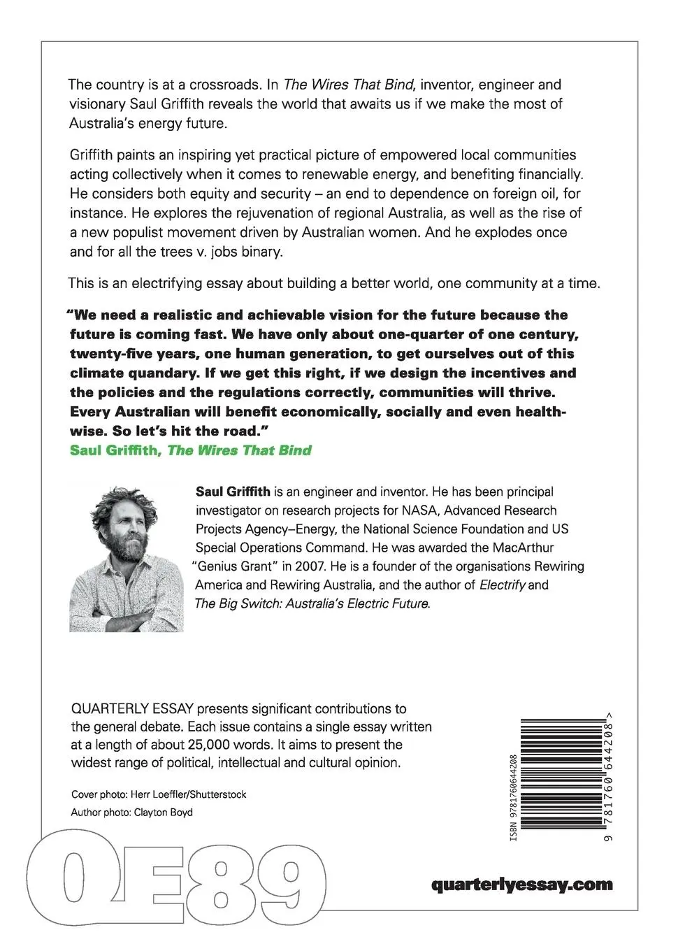 Rückseite: 9781760644208 | The Wires That Bind | Saul Griffith | Taschenbuch | Englisch | 2023