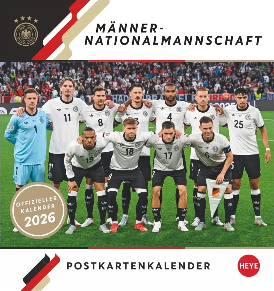 Cover: 9783756414208 | DFB Männer Postkartenkalender 2026 | Kalender | Spiralbindung | 2026