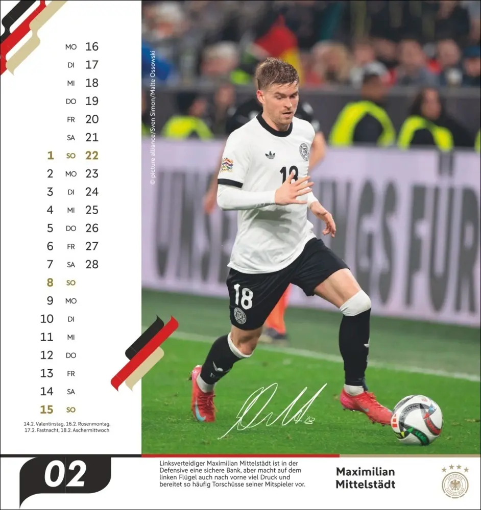 Bild: 9783756414208 | DFB Männer Postkartenkalender 2026 | Kalender | Spiralbindung | 2026