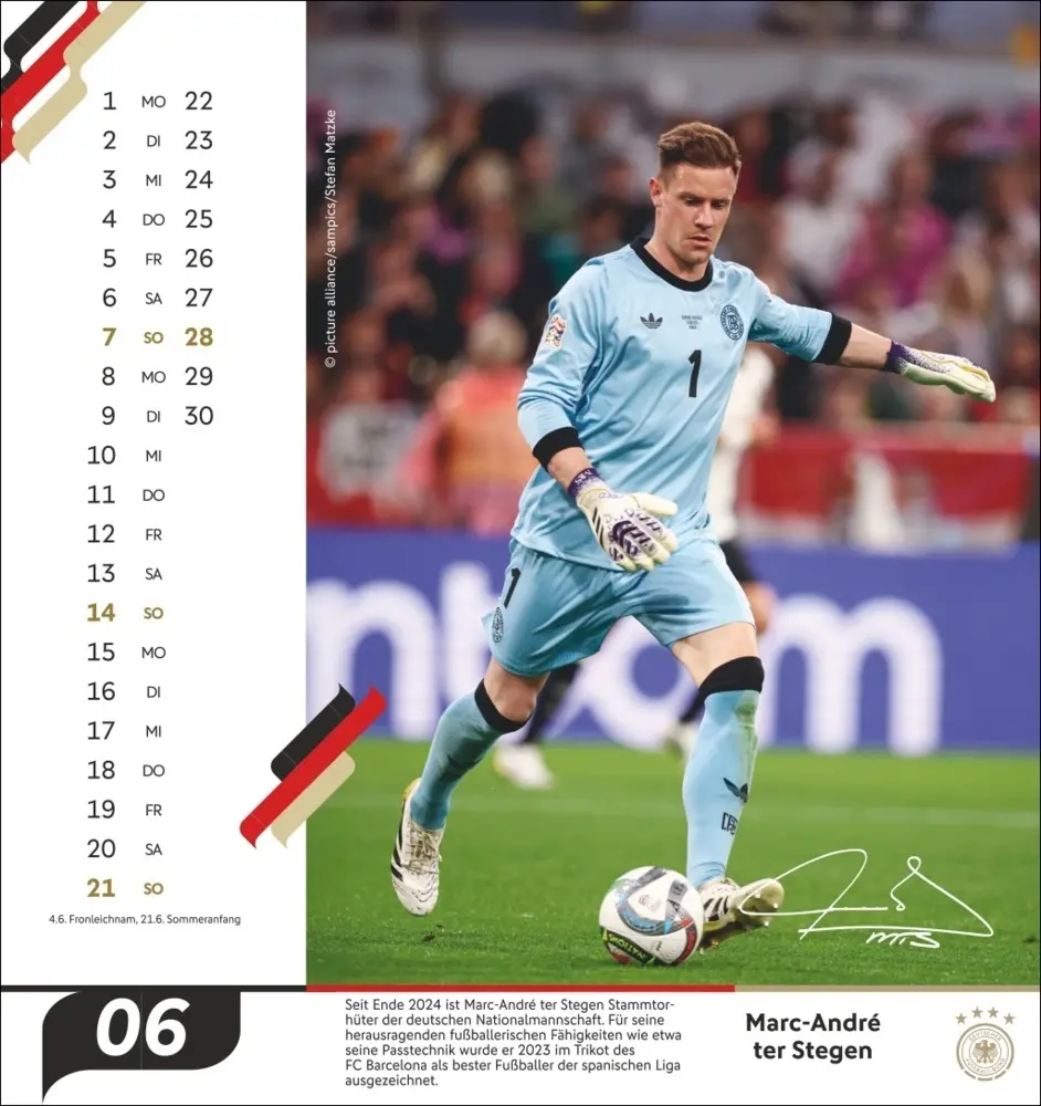 Bild: 9783756414208 | DFB Männer Postkartenkalender 2026 | Kalender | Spiralbindung | 2026