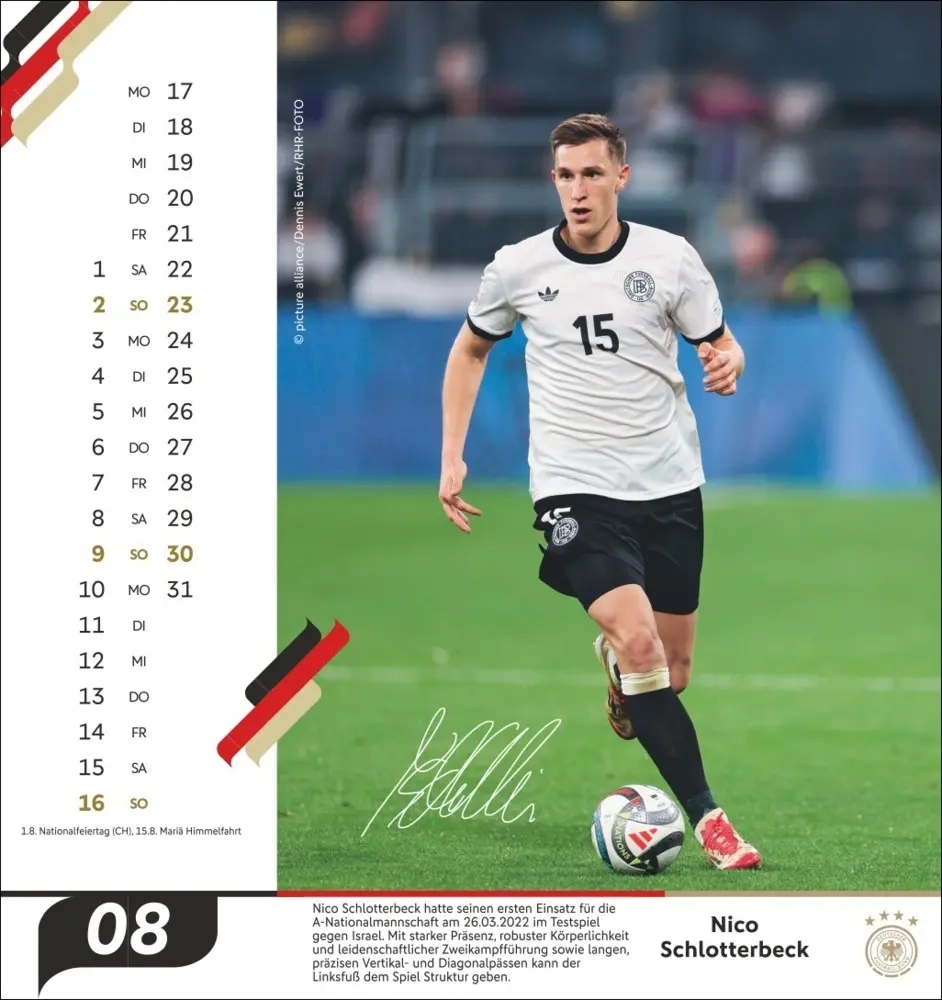 Bild: 9783756414208 | DFB Männer Postkartenkalender 2026 | Kalender | Spiralbindung | 2026