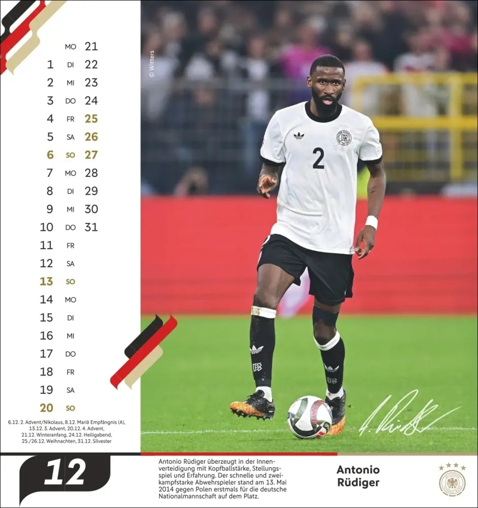 Bild: 9783756414208 | DFB Männer Postkartenkalender 2026 | Kalender | Spiralbindung | 2026