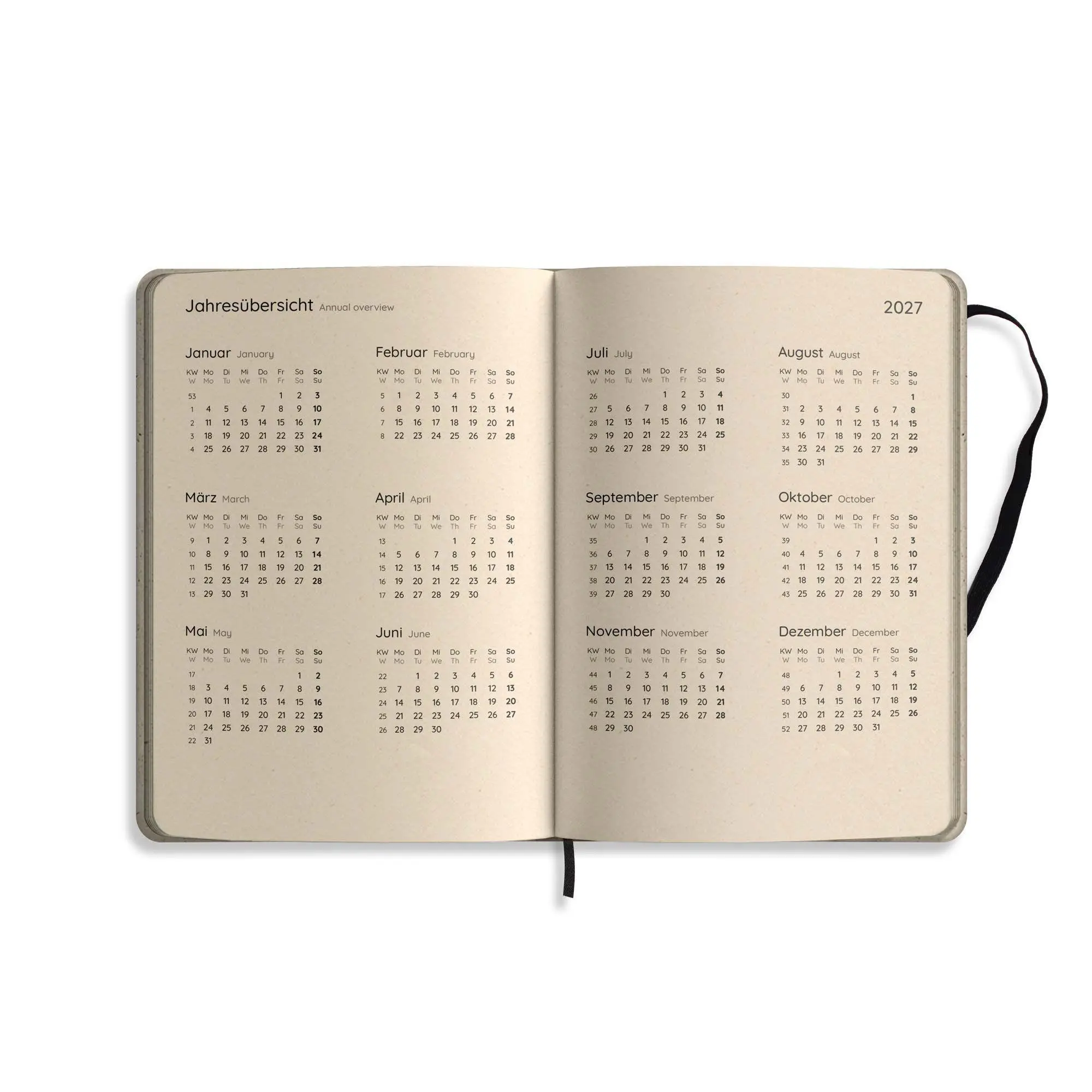 Bild: 4260626414308 | matabooks - A5 Kalender Samaya 2027 Farbe: Vintage Blue (DE/EN) | Buch
