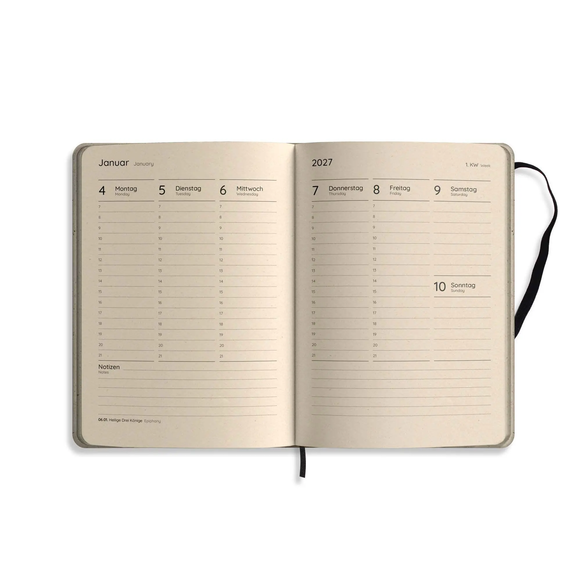 Bild: 4260626414308 | matabooks - A5 Kalender Samaya 2027 Farbe: Vintage Blue (DE/EN) | Buch