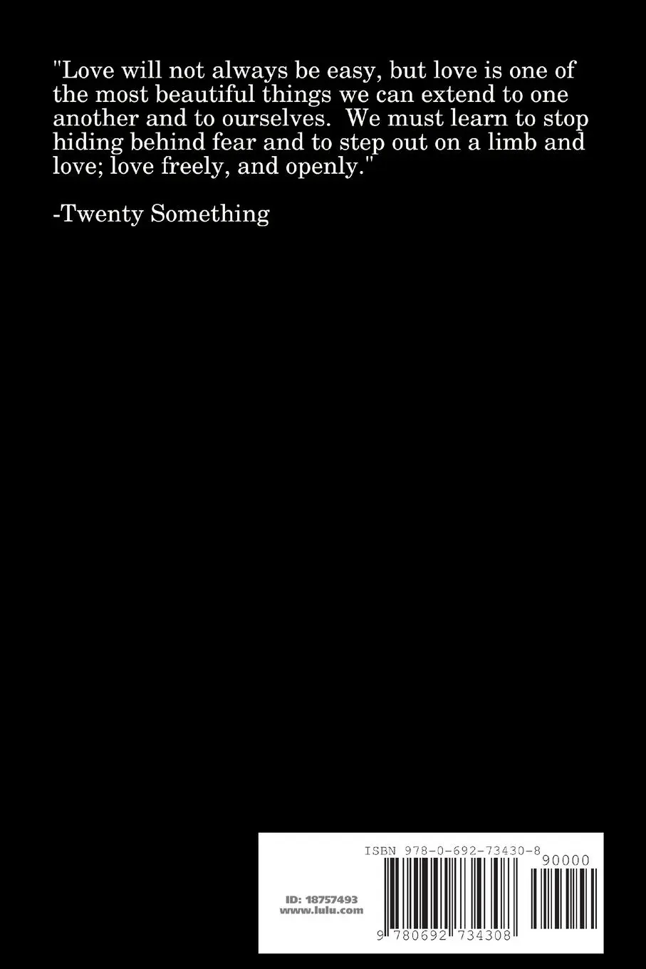 Rückseite: 9780692734308 | Twenty Something | Amber J. Graham | Taschenbuch | Englisch | 2016