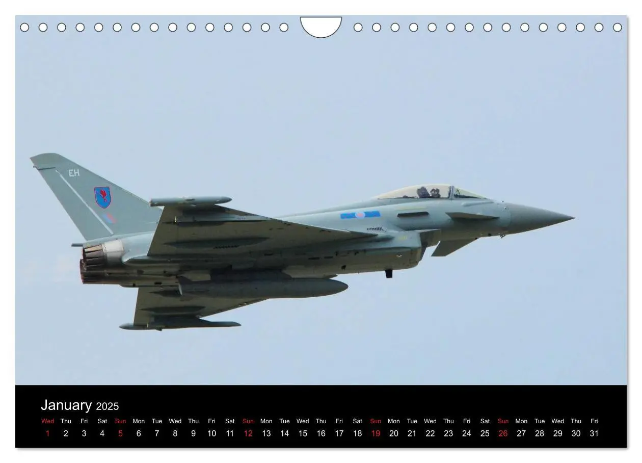 Bild: 9781325954308 | The Mighty Eurofighter Typhoon (Wall Calendar 2025 DIN A4...