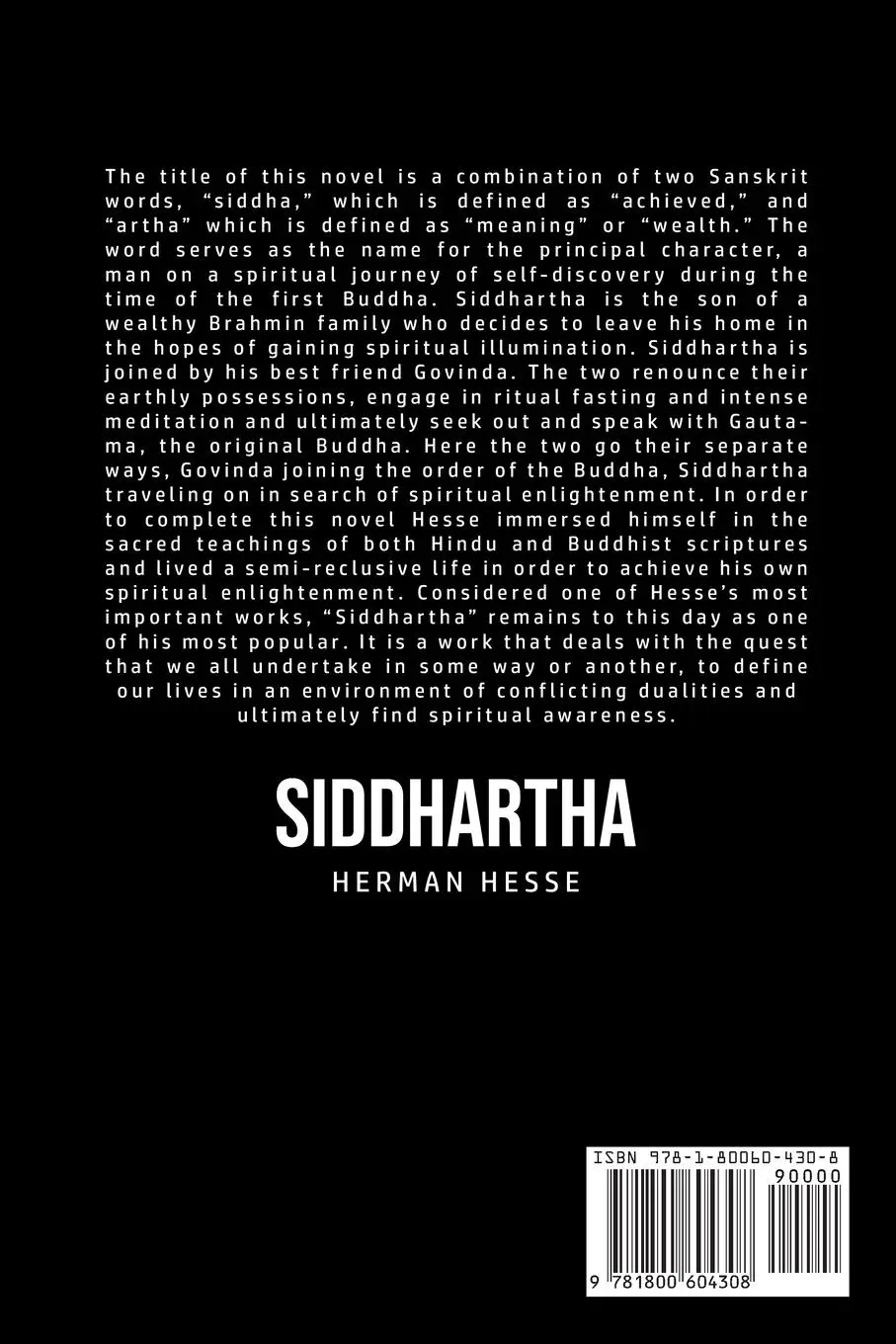 Rückseite: 9781800604308 | Siddhartha | Hermann Hesse | Taschenbuch | Kartoniert / Broschiert