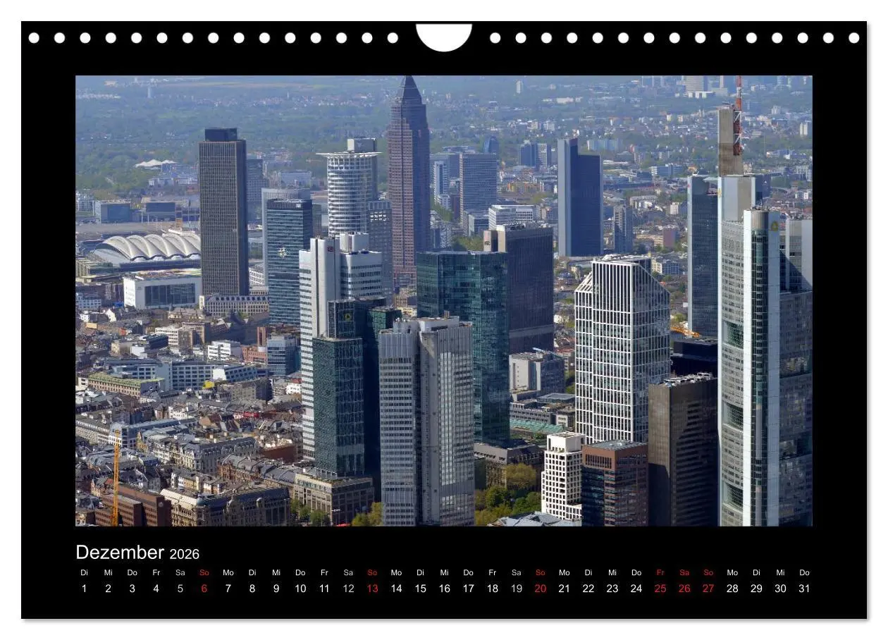 Bild: 9783457974308 | über den Dächern von FRANKFURT (Wandkalender 2026 DIN A4 quer),...