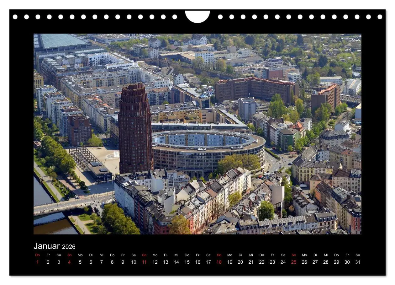 Bild: 9783457974308 | über den Dächern von FRANKFURT (Wandkalender 2026 DIN A4 quer),...