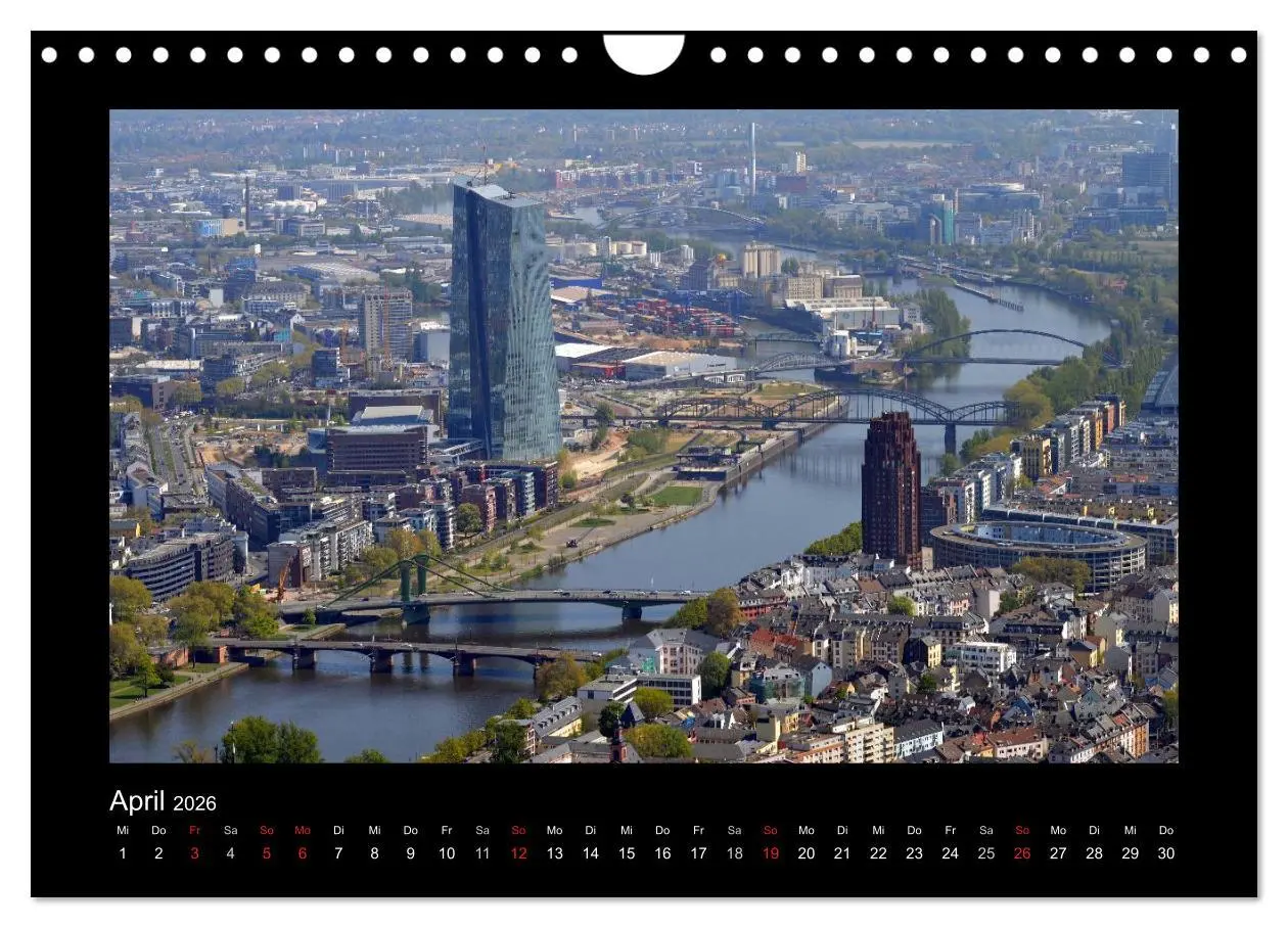 Bild: 9783457974308 | über den Dächern von FRANKFURT (Wandkalender 2026 DIN A4 quer),...