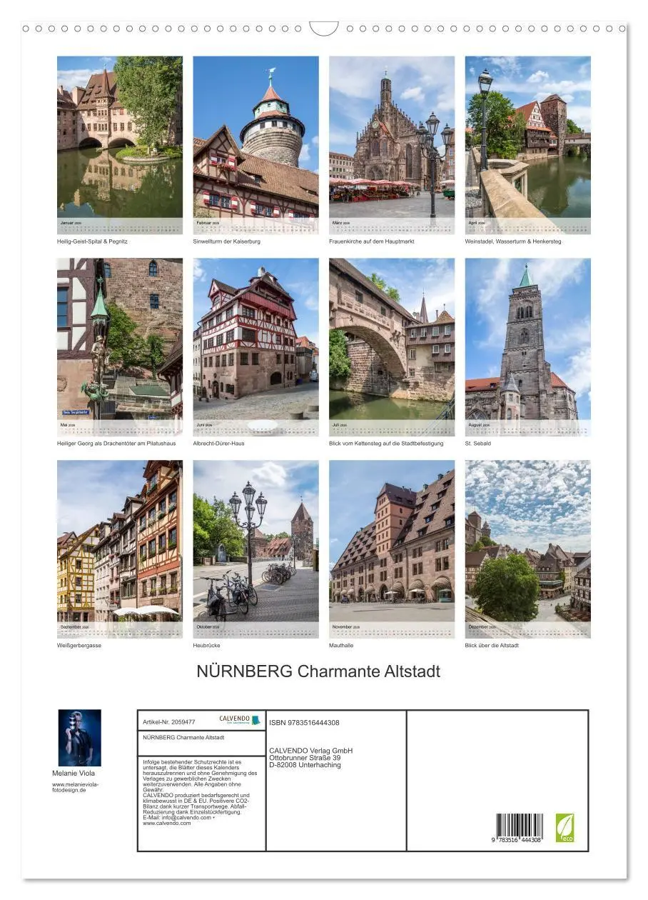 Bild: 9783516444308 | NÜRNBERG Charmante Altstadt (Wandkalender 2026 DIN A2 hoch),...