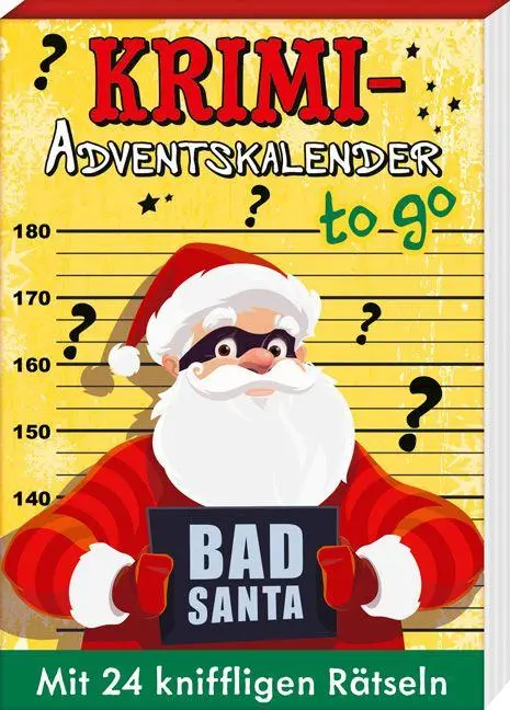 Cover: 9783780614308 | Krimi-Adventskalender to go 8 | Mit 24 kniffligen Rätseln | Schwarz