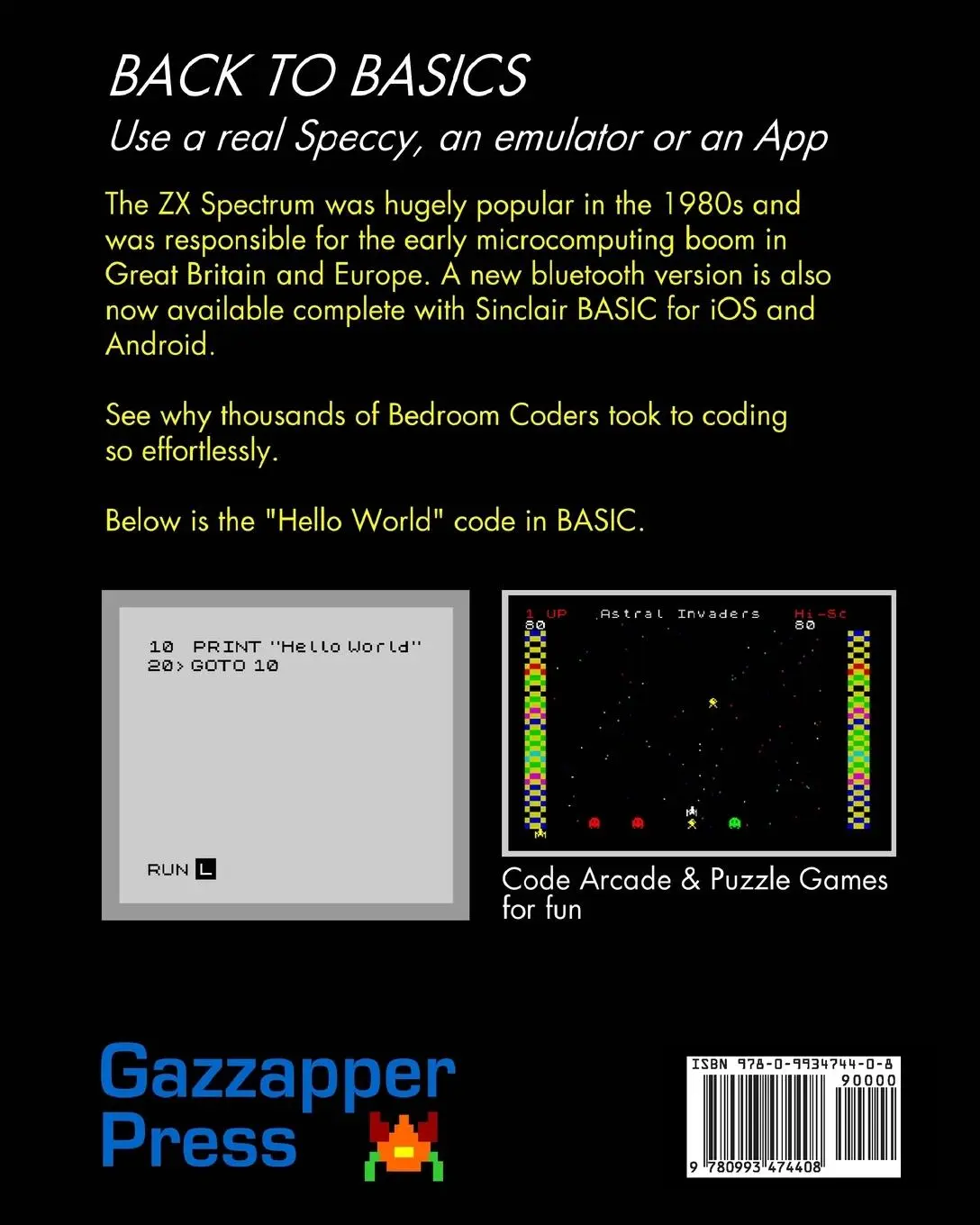 Rückseite: 9780993474408 | ZX Spectrum Games Code Club | Twenty fun games to code and learn