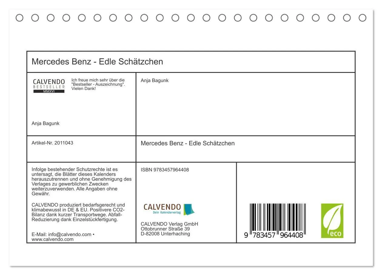 Bild: 9783457964408 | Mercedes Benz - Edle Schätzchen (Tischkalender 2026 DIN A5 quer),...