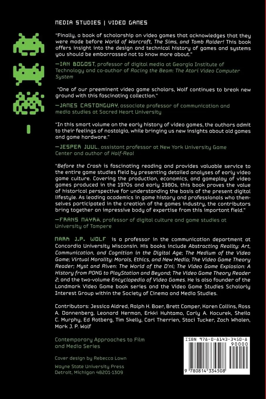 Rückseite: 9780814334508 | Before the Crash | Early Video Game History | Mark J P Wolf | Buch