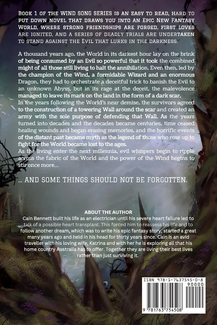 Rückseite: 9781763754508 | CITY OF STONE | Book 1 of the Wind Song Series | Cain Bennett | Buch