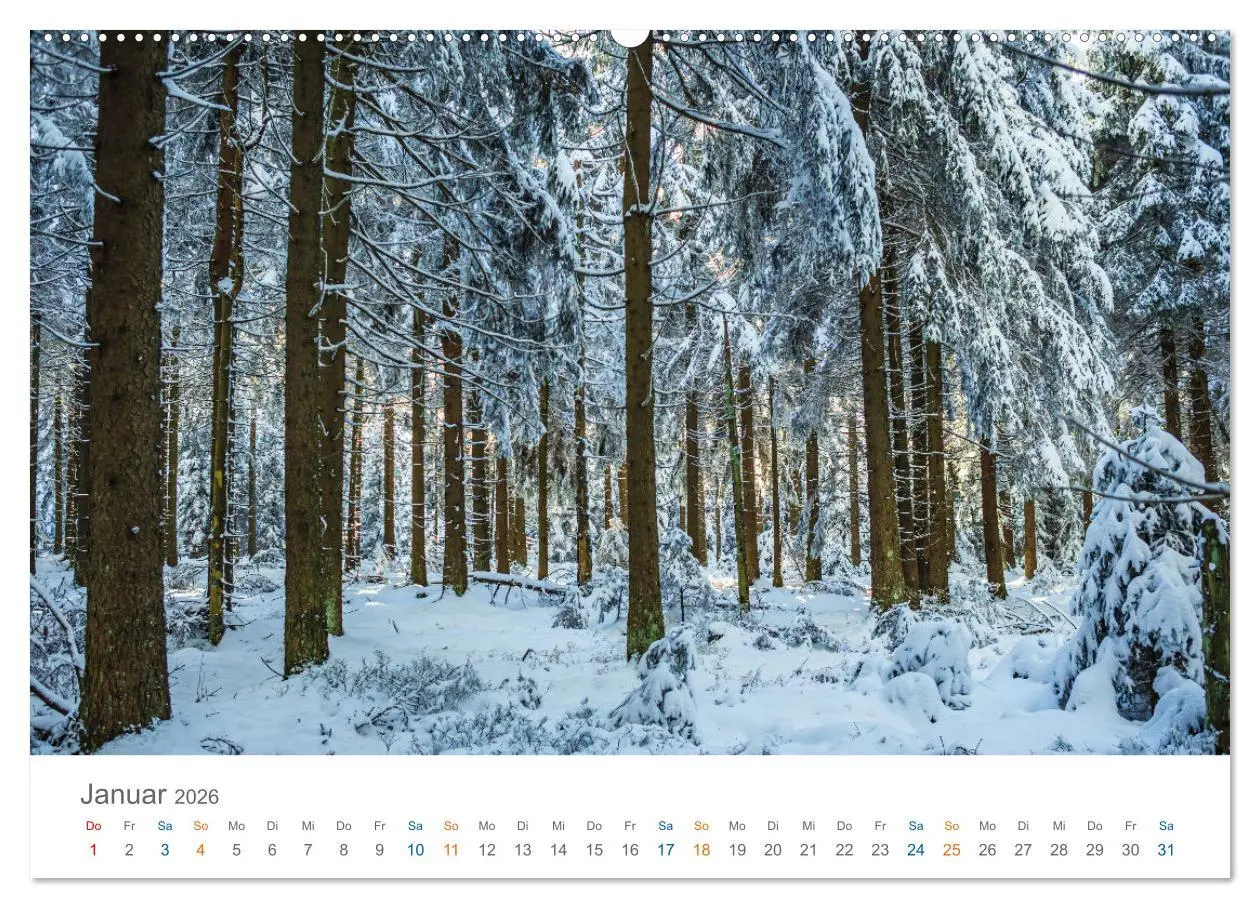 Bild: 9783457404508 | Rennsteig - Weitwanderweg (hochwertiger Premium Wandkalender 2026...
