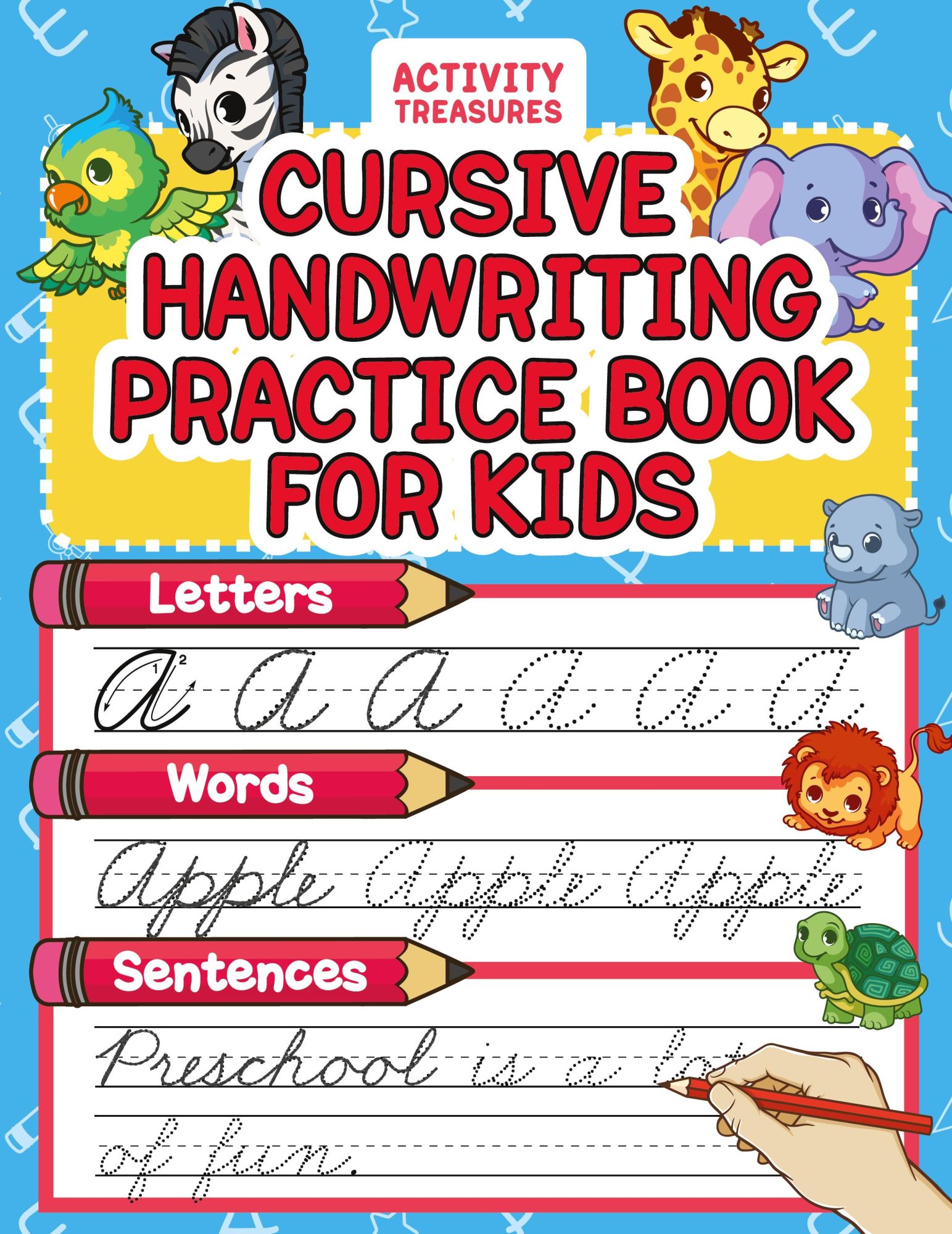 Cover: 9783969264508 | Cursive Handwriting Practice Book For Kids | Activity Treasures | Buch