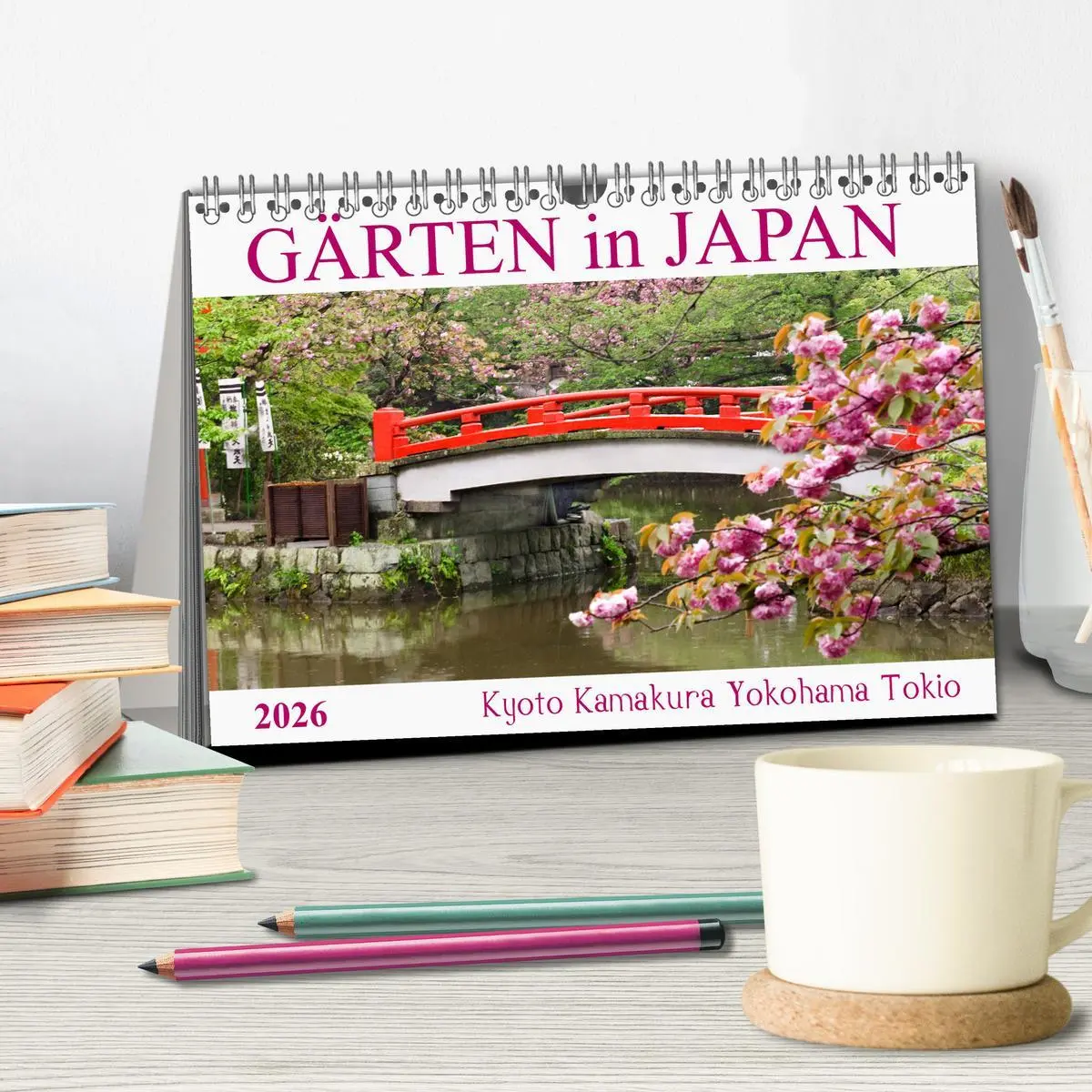 Bild: 9783457634608 | Gärten in Japan (Tischkalender 2026 DIN A5 quer), CALVENDO...