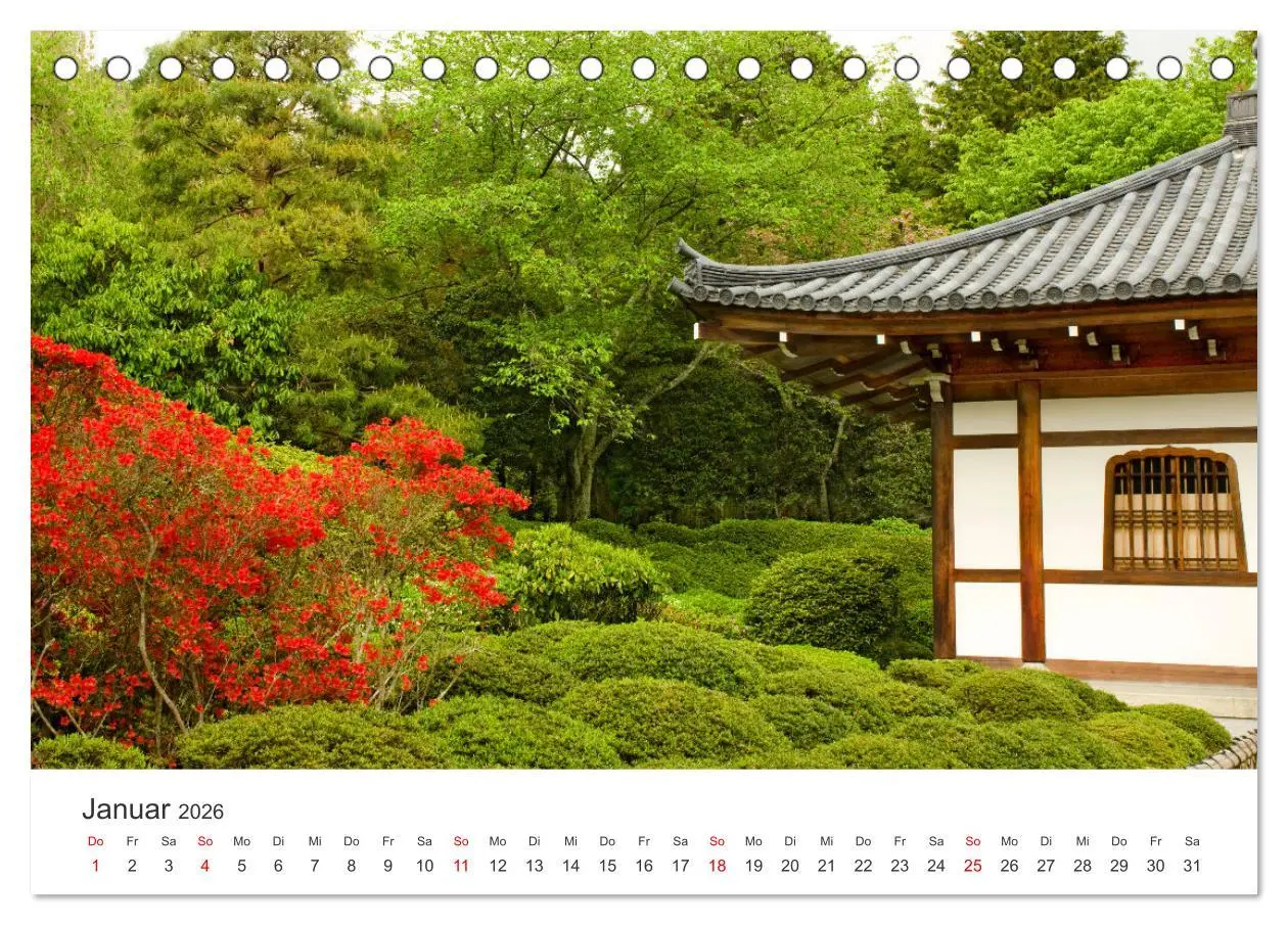 Bild: 9783457634608 | Gärten in Japan (Tischkalender 2026 DIN A5 quer), CALVENDO...