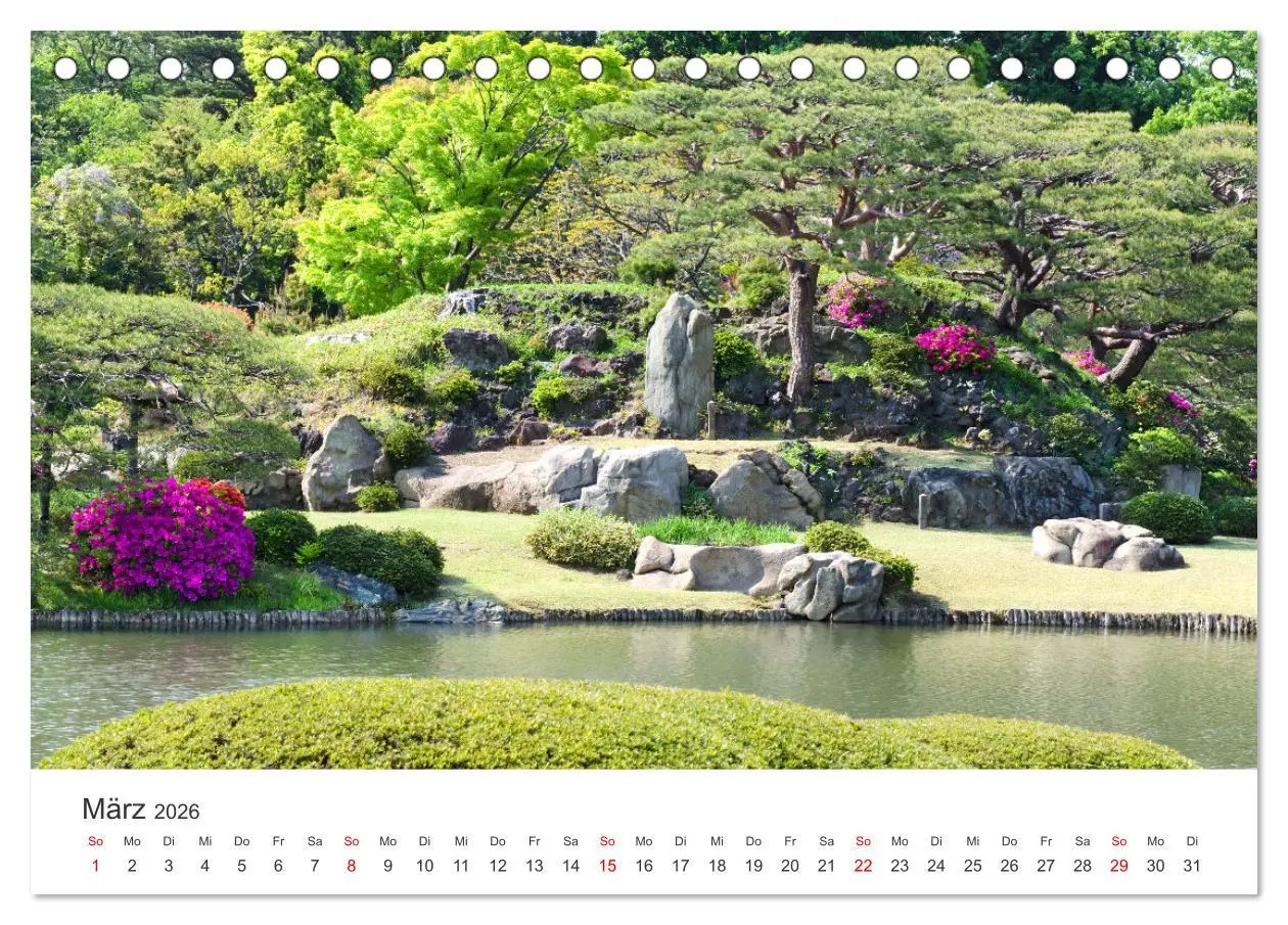 Bild: 9783457634608 | Gärten in Japan (Tischkalender 2026 DIN A5 quer), CALVENDO...