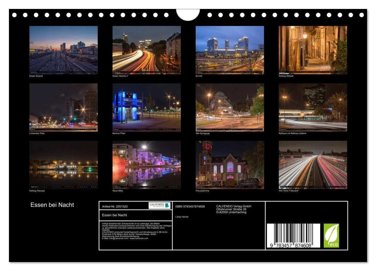 Bild: 9783457874608 | Essen bei Nacht (Wandkalender 2026 DIN A4 quer), CALVENDO...