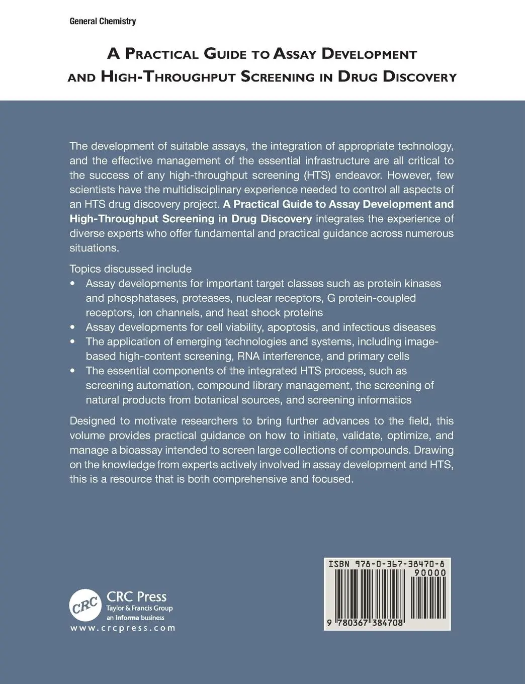 Rückseite: 9780367384708 | A Practical Guide to Assay Development and High-Throughput...