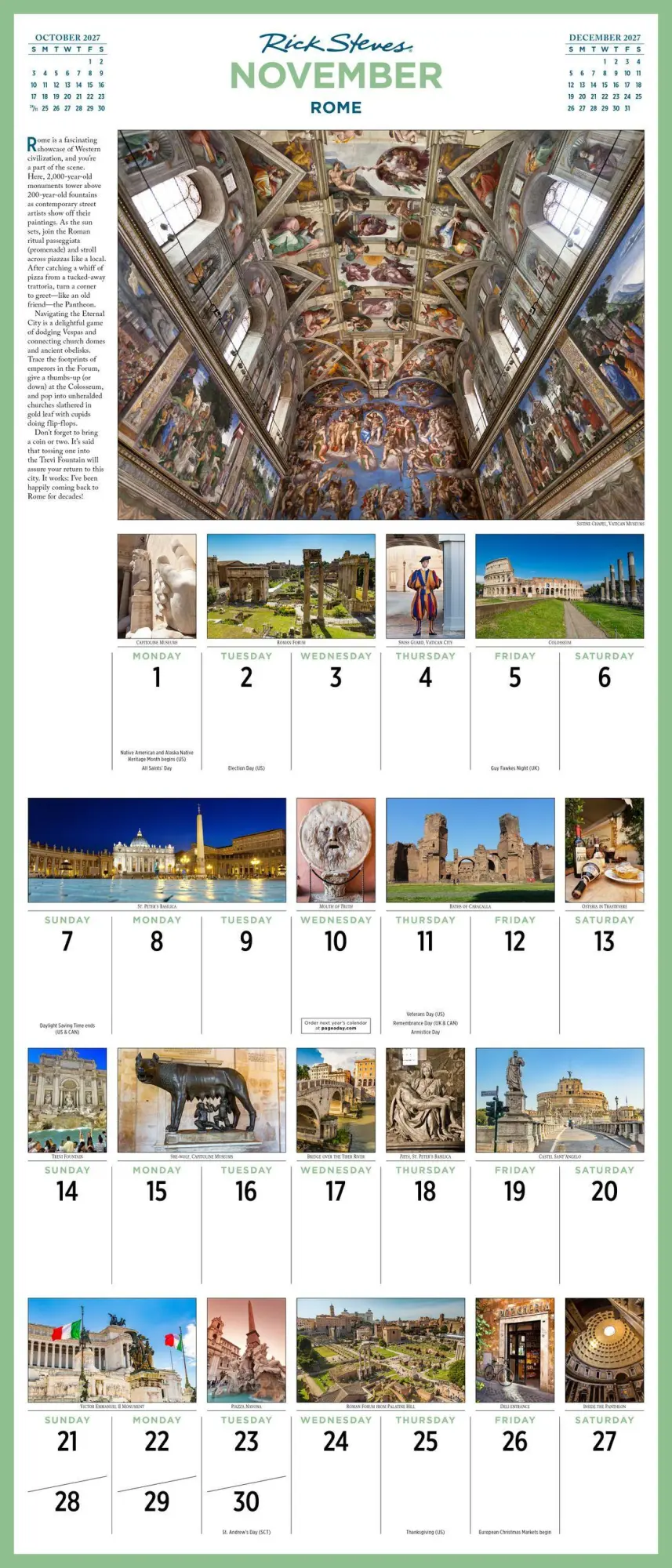 Bild: 9781523534708 | Rick Steves' Europe Picture-A-Day® Wall Calendar 2027 | Steves (u. a.)