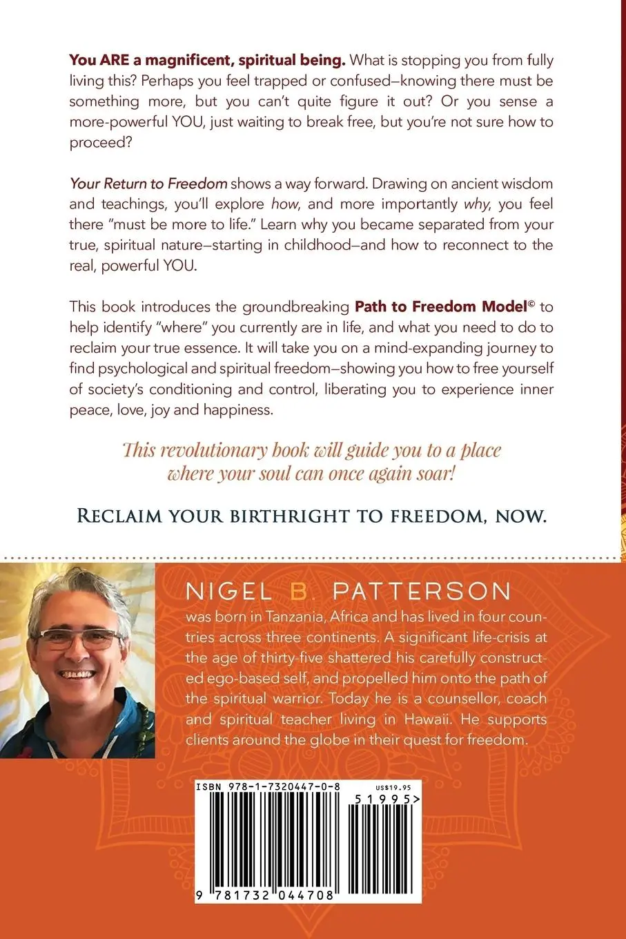Rückseite: 9781732044708 | Your Return to Freedom | Nigel B Patterson | Taschenbuch | Englisch