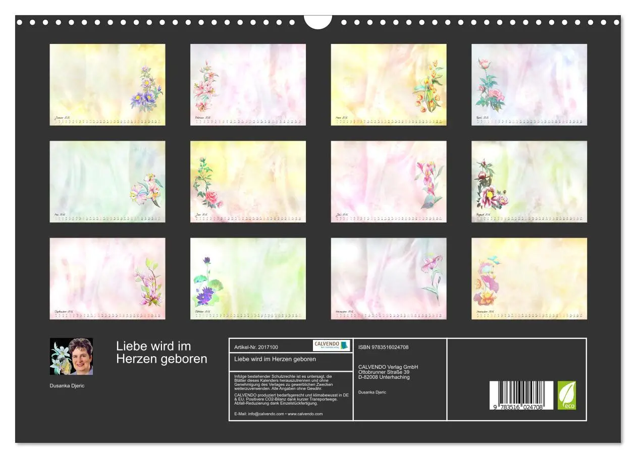 Bild: 9783516024708 | Liebe wird im Herzen geboren (Wandkalender 2026 DIN A3 quer),...