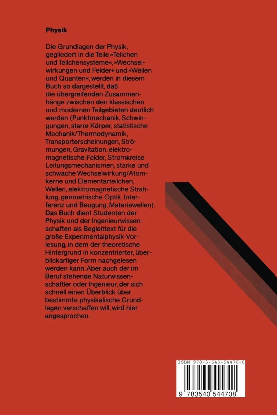 Rückseite: 9783540544708 | Physik | Heinz Niedrig | Taschenbuch | Springer-Lehrbuch | xii | 1992