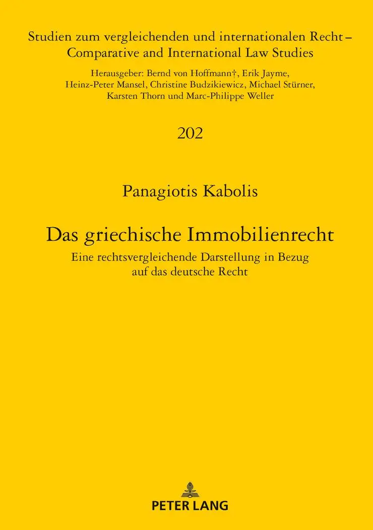 Cover: 9783631794708 | Das griechische Immobilienrecht | Panagiotis Kabolis | Buch | Deutsch