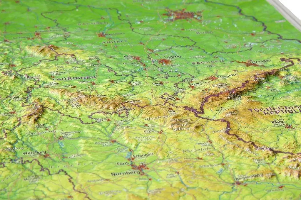 Bild: 4280000664808 | Relief Deutschland 1:2.4 MIO mit Holzrahmen | André Markgraf (u. a.)
