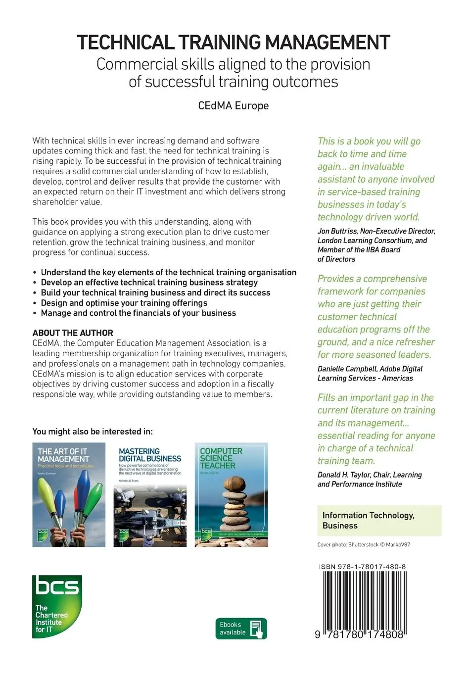 Rückseite: 9781780174808 | Technical Training Management | Cedma Europe | Taschenbuch | Englisch