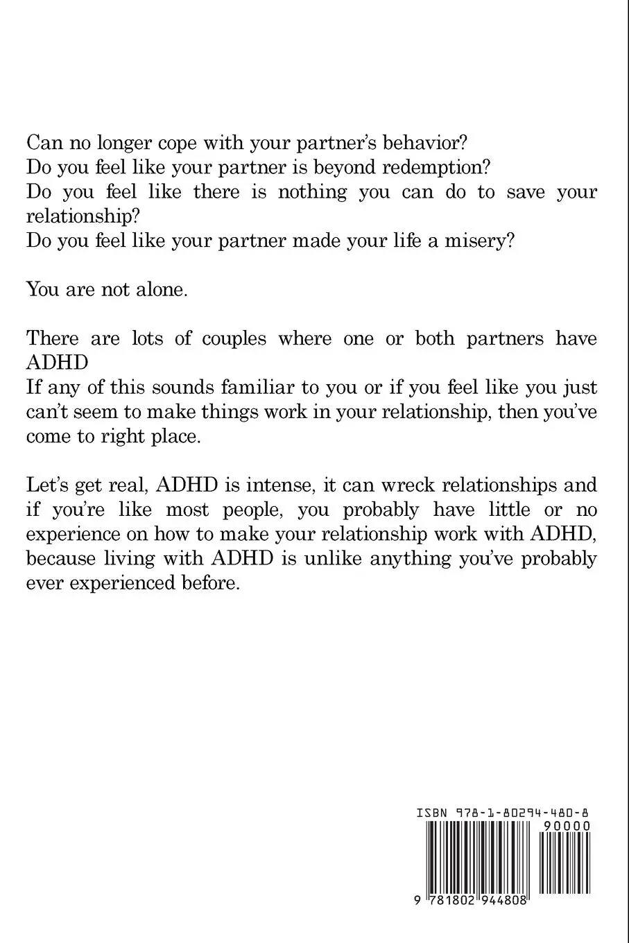 Rückseite: 9781802944808 | ADHD in Marriage | Melody Dawson | Taschenbuch | Englisch | 2022