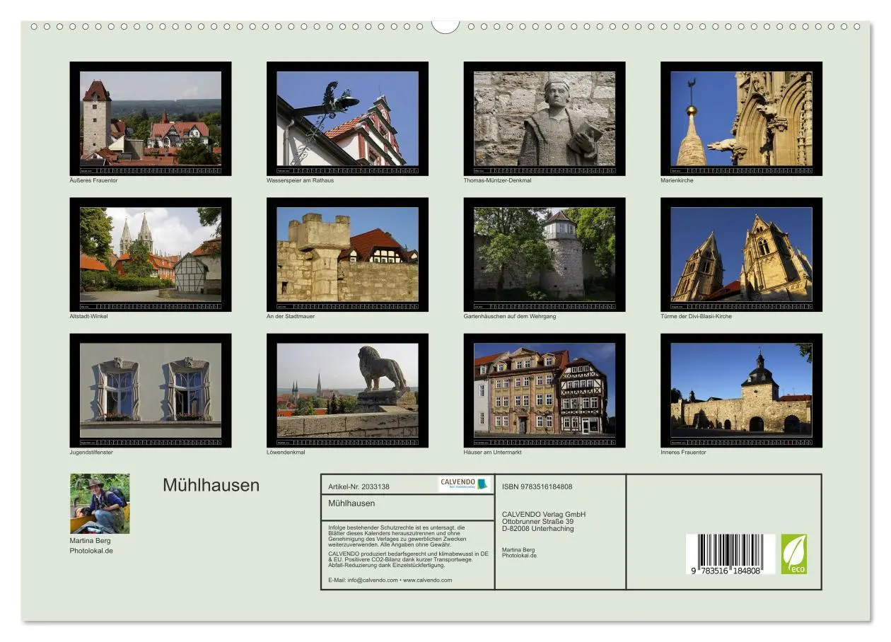 Bild: 9783516184808 | Mühlhausen (hochwertiger Premium Wandkalender 2026 DIN A2 quer),...