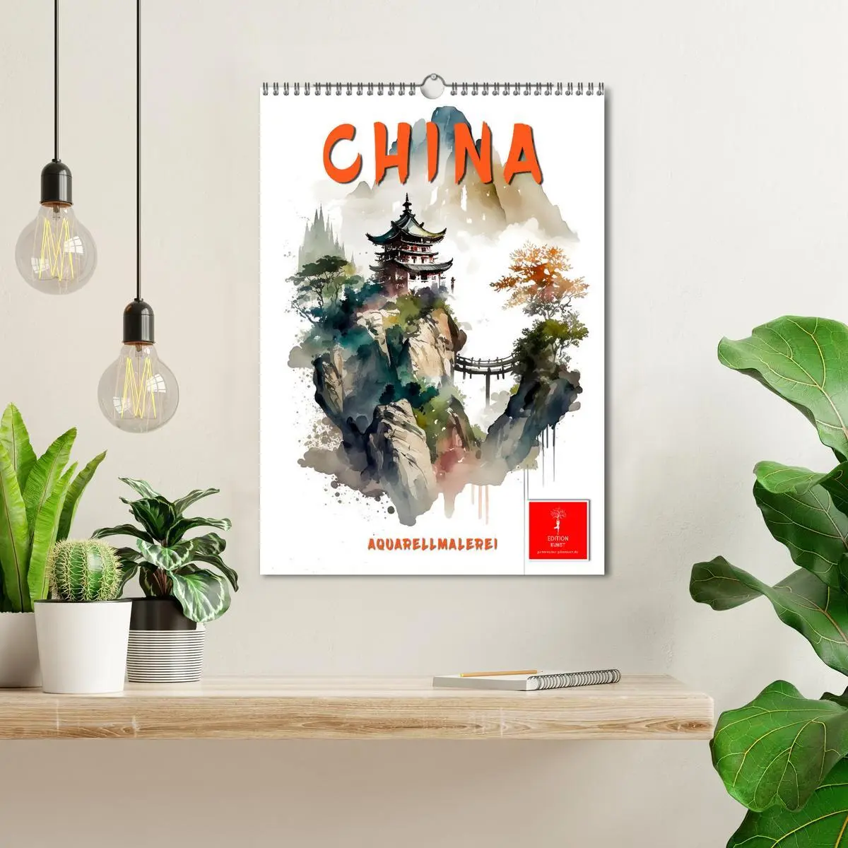 Bild: 9783516324808 | China - Aquarellmalerei (Wandkalender 2026 DIN A3 hoch), CALVENDO...