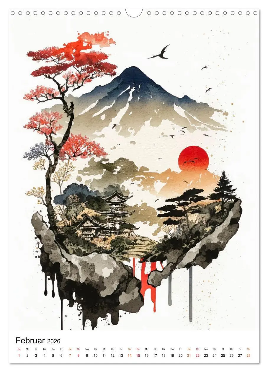 Bild: 9783516324808 | China - Aquarellmalerei (Wandkalender 2026 DIN A3 hoch), CALVENDO...