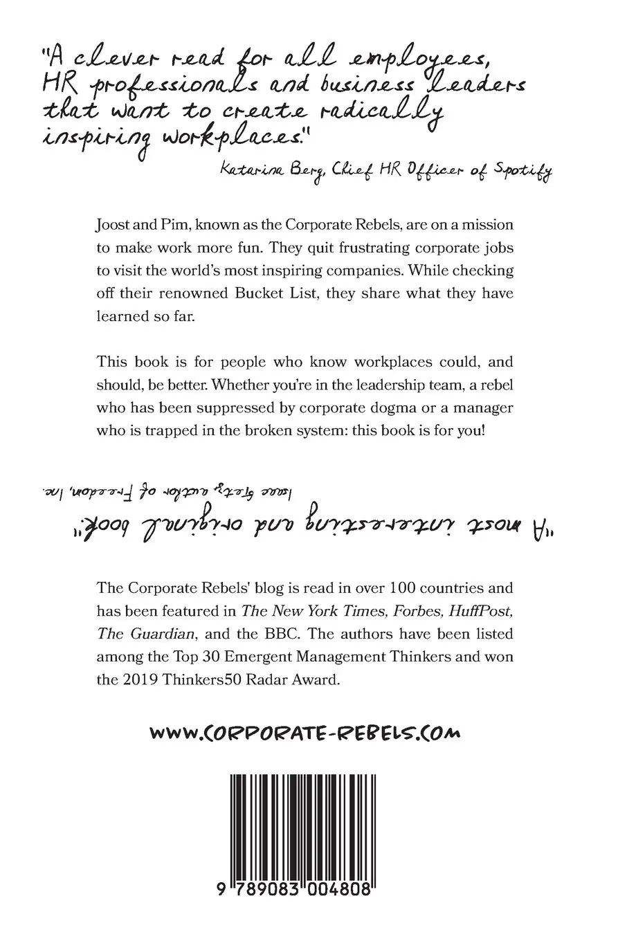 Rückseite: 9789083004808 | Corporate Rebels | Make work more fun | Joost Minnaar (u. a.) | Buch