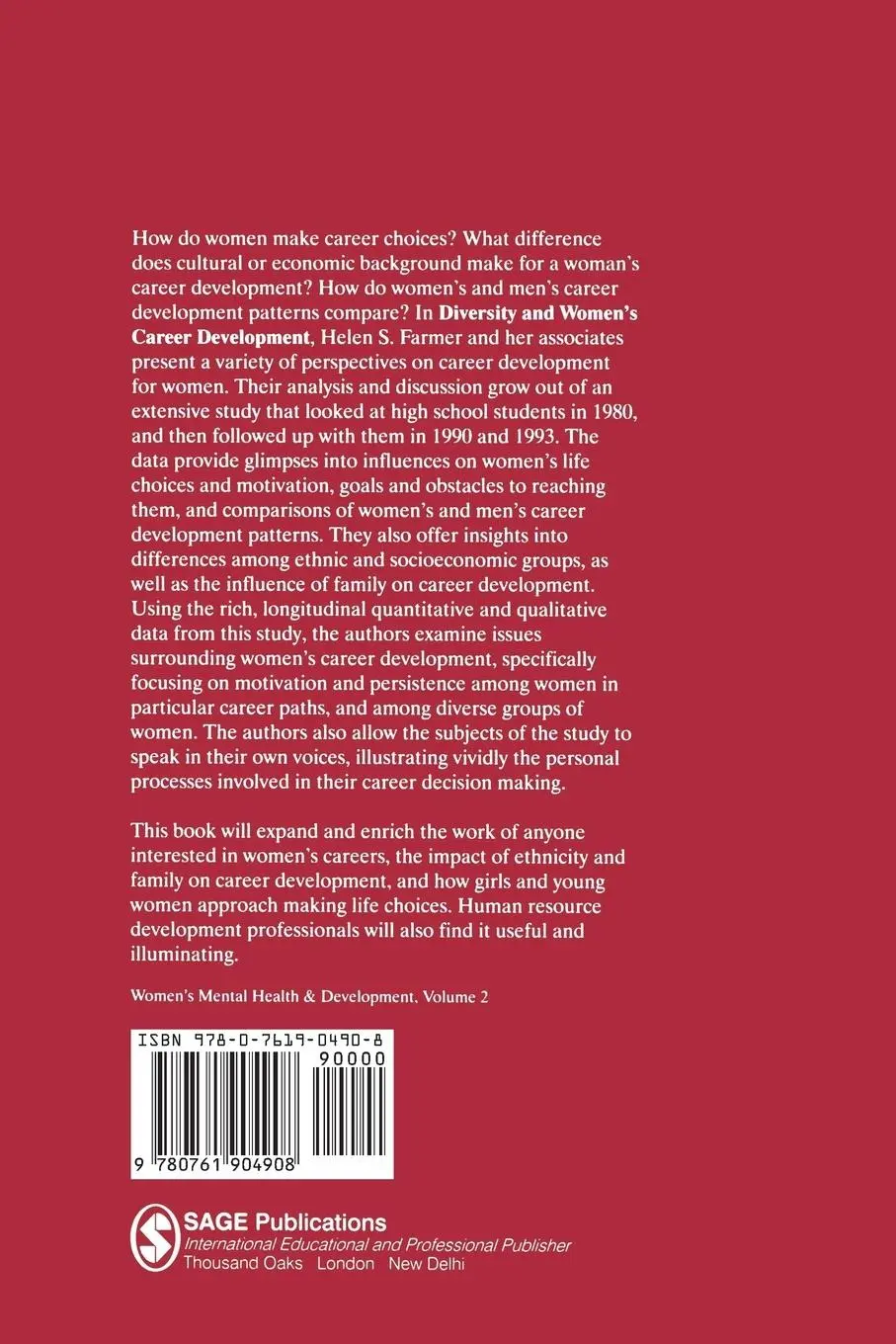 Rückseite: 9780761904908 | Diversity and Women's Career Development | Helen S. Farmer (u. a.)