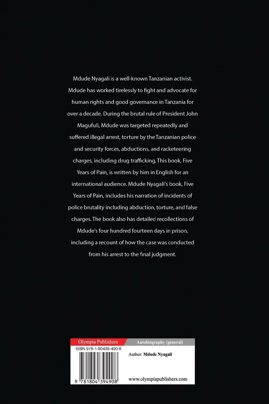 Rückseite: 9781804394908 | Five Years of Pain | Mdude Nyagali | Taschenbuch | Englisch | 2024