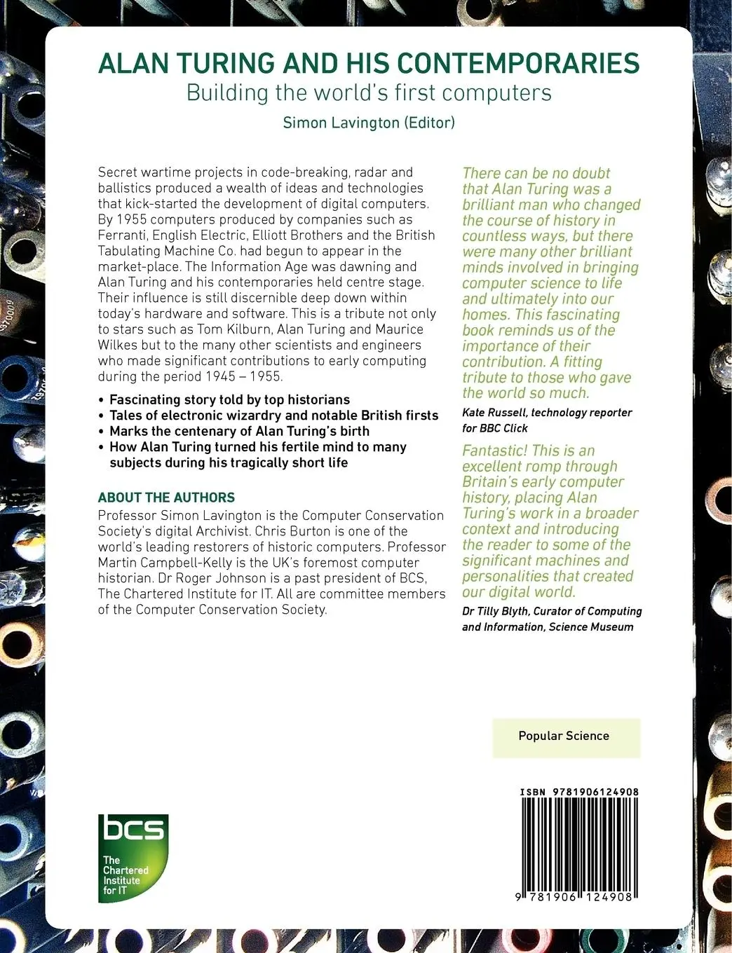 Rückseite: 9781906124908 | Alan Turing and his Contemporaries | Simon Lavington | Taschenbuch