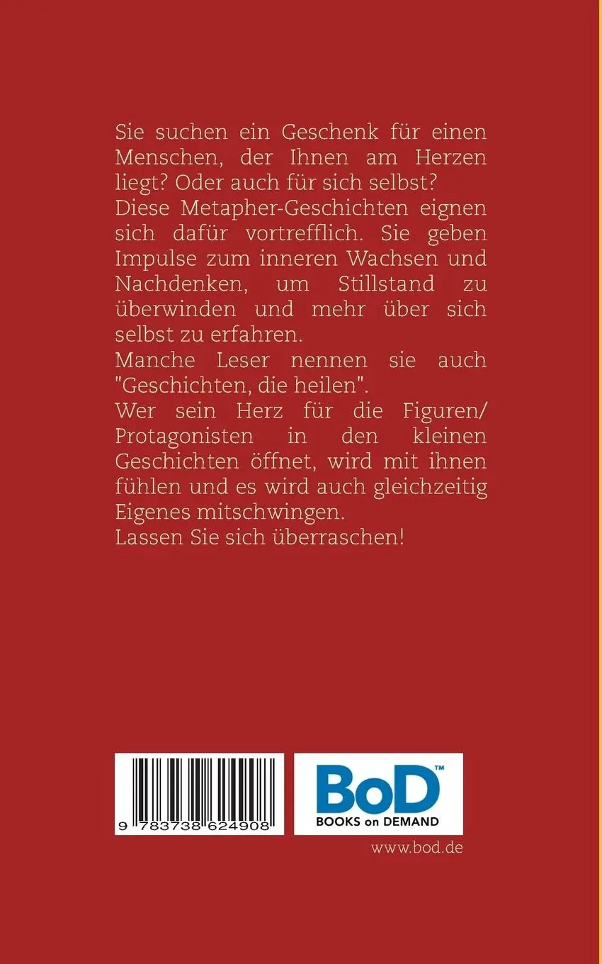 Rückseite: 9783738624908 | "Die Angst des Apfels vor dem Fall" | Metapher- und Impulsgeschichten