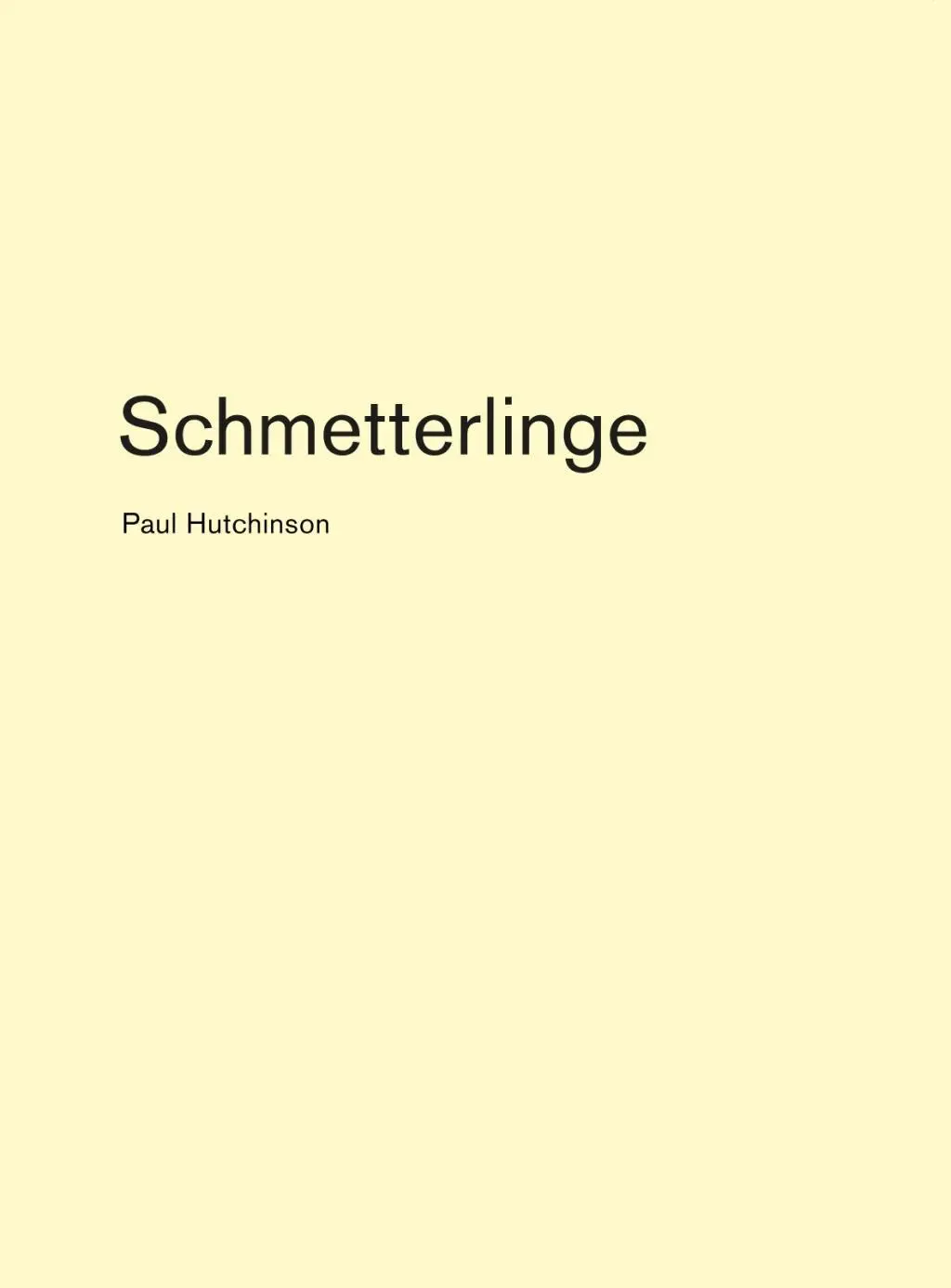 Cover: 9783941644908 | Schmetterlinge | Paul Hutchinson | Taschenbuch | Geheftet | Deutsch
