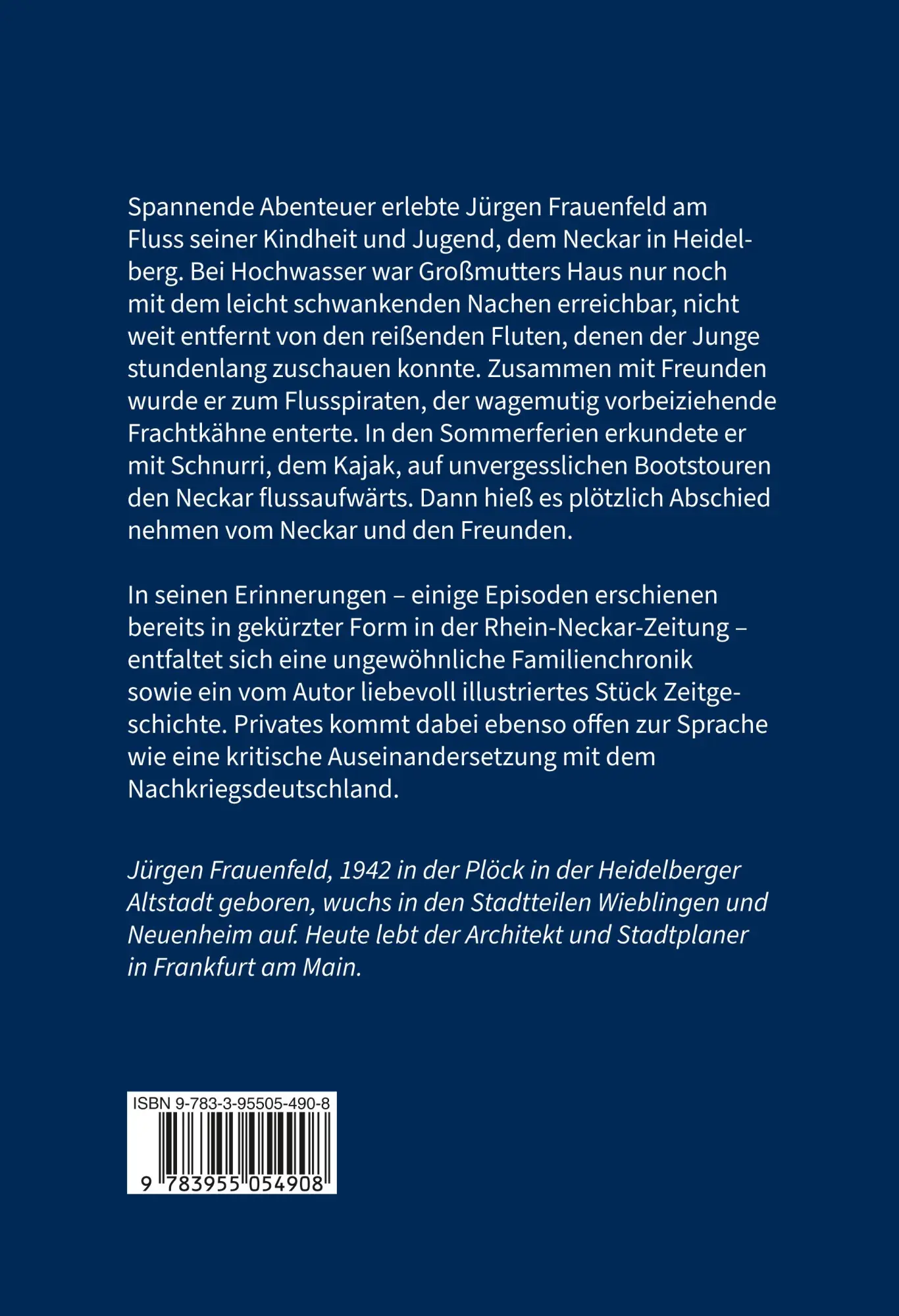 Rückseite: 9783955054908 | Neckargeschichten | Eine Kindheit und Jugend am Neckar (1942-1958)