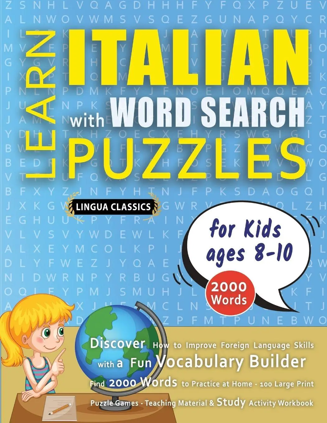 Cover: 9798349044908 | LEARN ITALIAN WITH WORD SEARCH PUZZLES FOR KIDS 8 - 10 - Discover...
