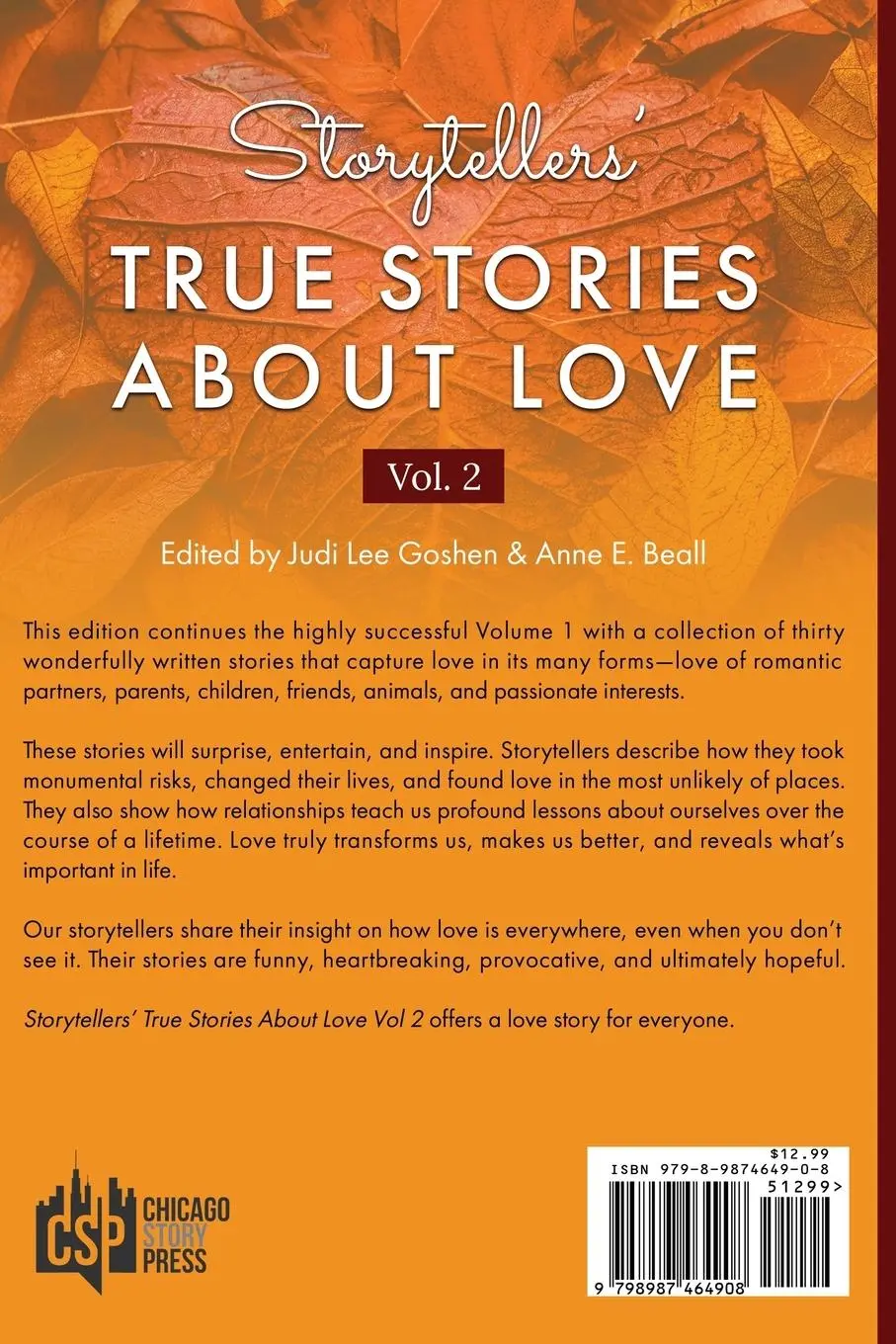 Rückseite: 9798987464908 | Storytellers' True Stories About Love Vol 2 | Judi Lee Goshen (u. a.)