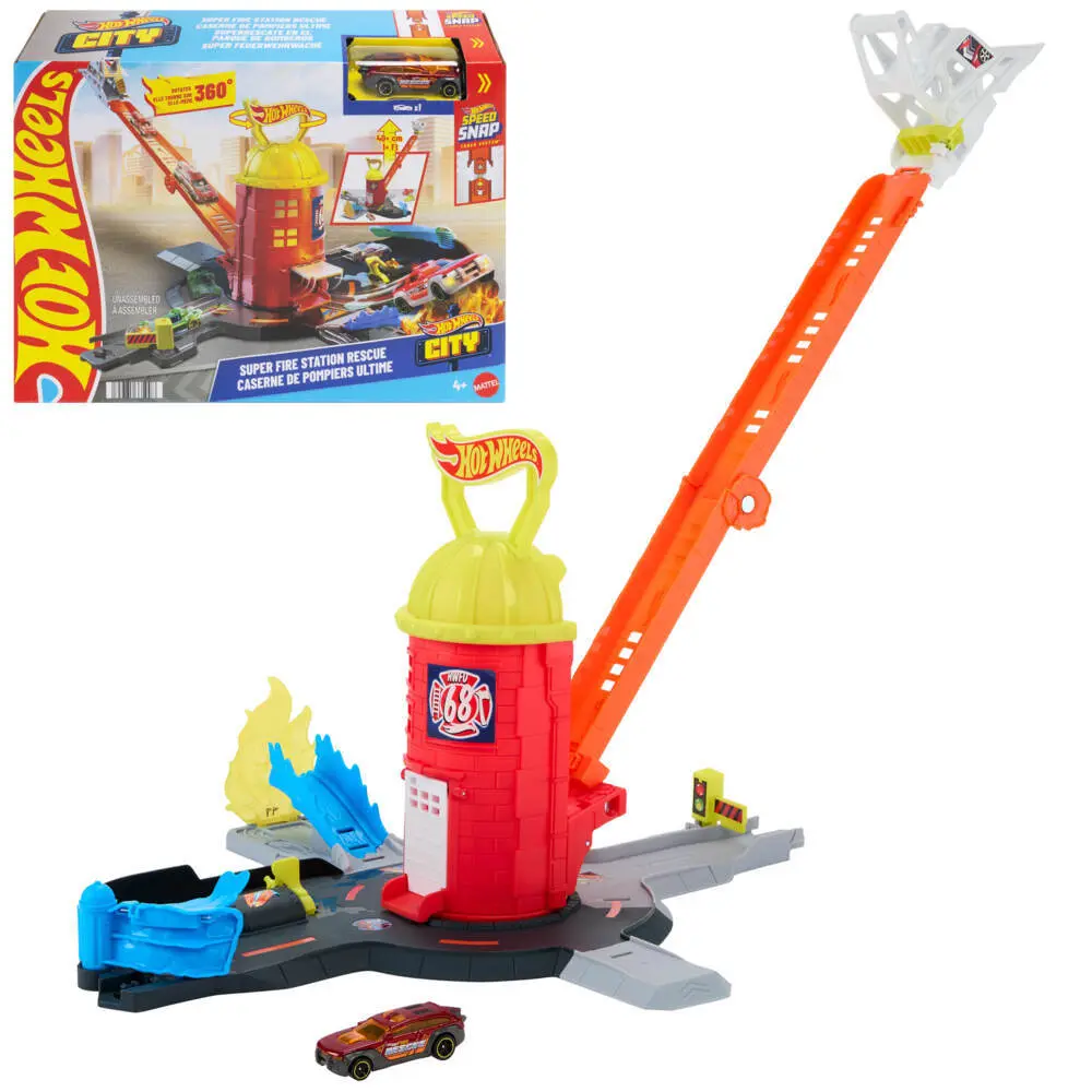 Bild: 194735335008 | Hot Wheels City Super Feuerwehrwache | Fensterkarton | JHL95 | Deutsch